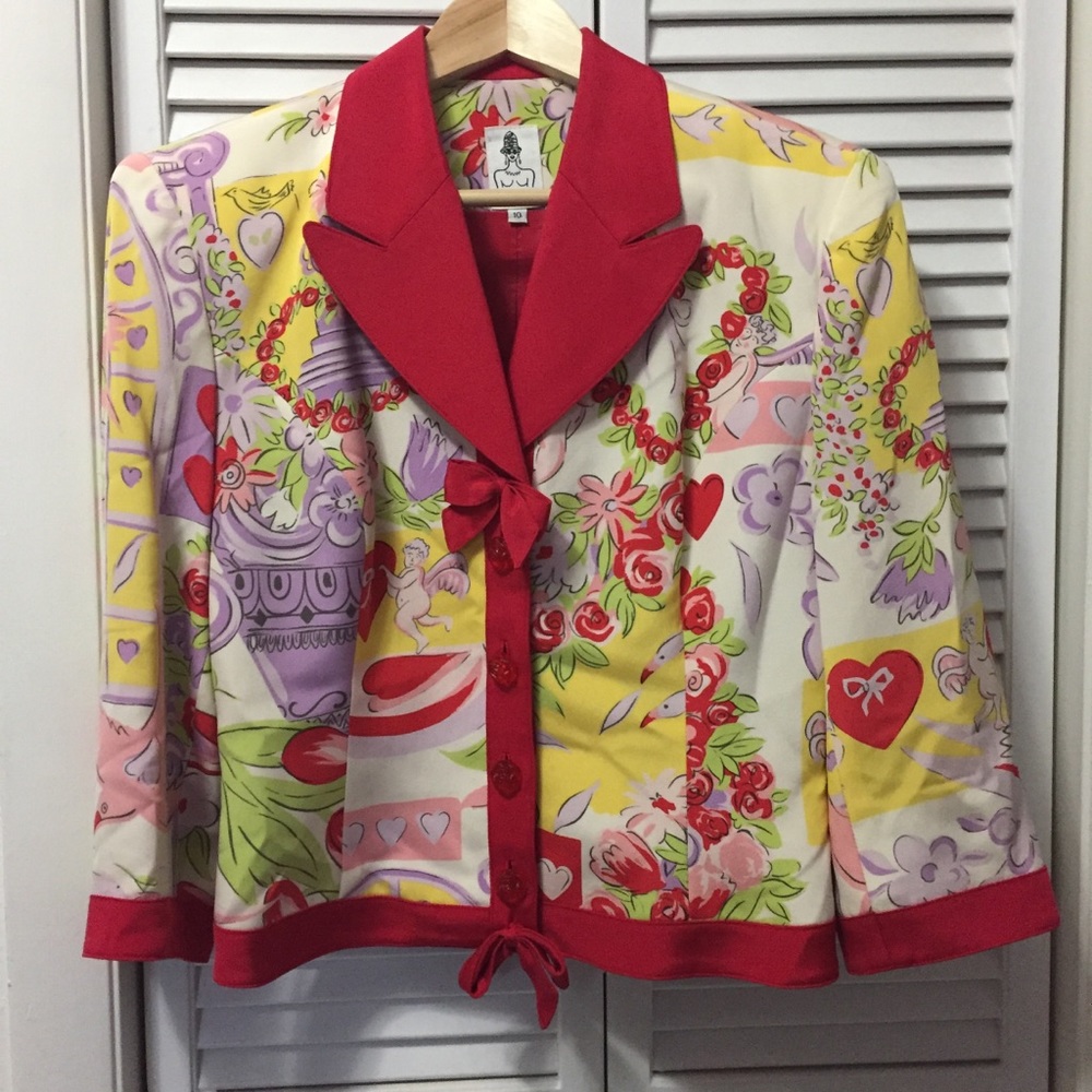 Gemma Kahng New York Silk Jacket Blazer Size 10